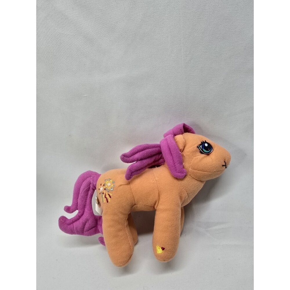 6" MY LITTLE PONY 2004 NANCO Sparkleworks HASBRO STUFFED ANIMAL PLUSH PINK HAIR